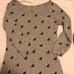 3/4 Sleeve Gray Shirt